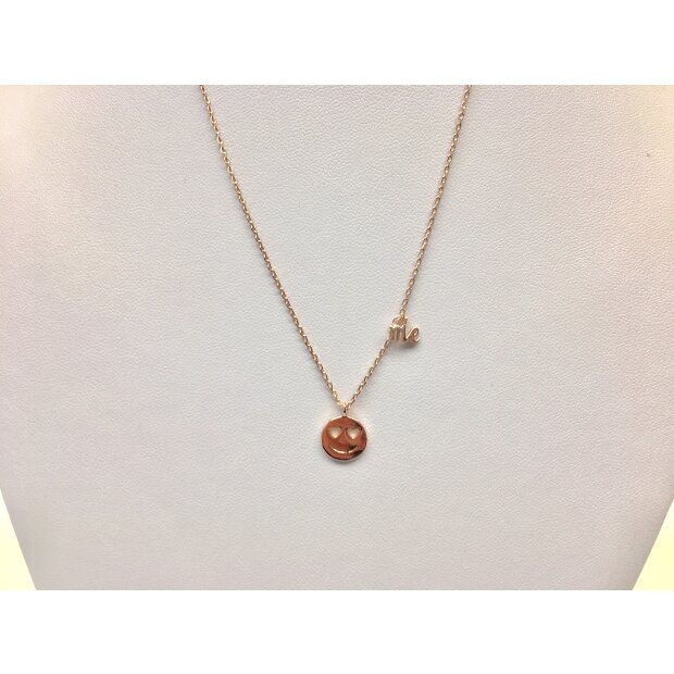 Necklace smiley me rose gold