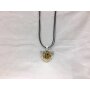Edelweiss necklace long gray / anti gold