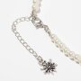 Chain Edelweiss with heart pendant