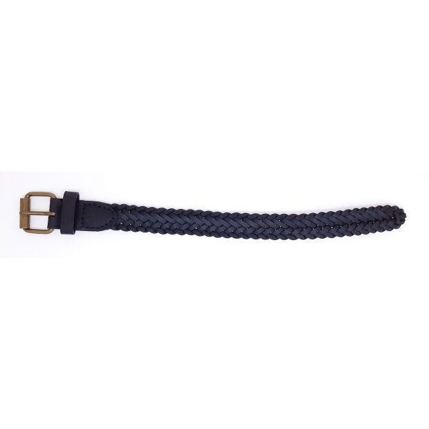 Leather bracelet braided black