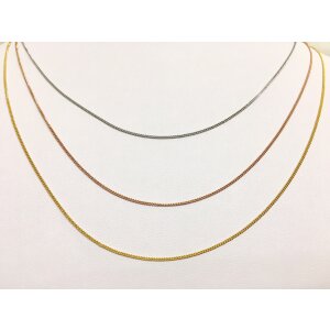 Chain stainless steel, fine link chain 0,35mmx60cm
