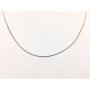 Stainless steel necklace 50 cm long 0,04 cm wide silver