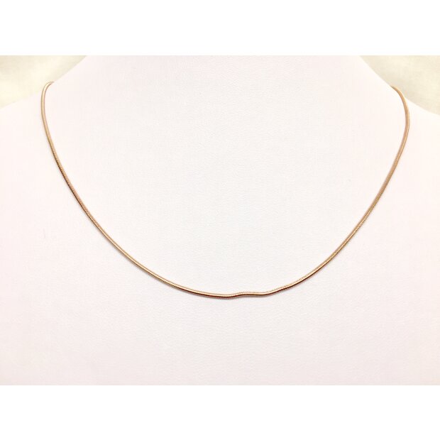 Chain stainless steel snake chain 1,4mmx60cm Rose Gold 019-08-22