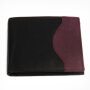 Tillberg real leather wallet unisex 9.5 x11.5 x 2 cm black + Purple