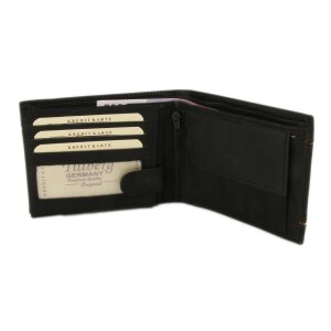 Tillberg mens wallet made from real nappa leather black+tan