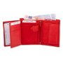 Wallet made from real leather 10,5 cm x 8 cm x 2 cm, red