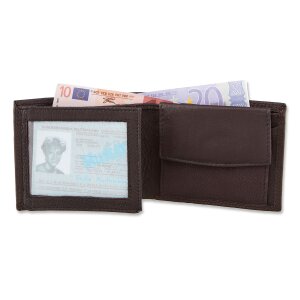 Real leather wallet 9,5 cm x 12 cm x 2,5 cm