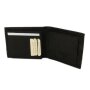Surjeet Reena wallet made from real leather 9,5 cm x 12 cm x 1,5 cm, black+navy blue
