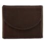 Tillberg mini wallet made from real leather 5,5 cm x 7,5 cm x 1,5 cm, dark brown