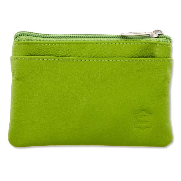 Unisex key case made of genuine leather 8,5x12x1cm apple green