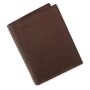 Leather wallet dark brown