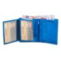 Surjeet Reena unisex wallet made of genuine leather 10.5x8x2 cm Blue # 00024 S-0638