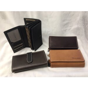 Tillburry ladies wallet made from real water buffalo leather black