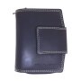 Unisex wallet made of genuine leather black
