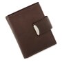 Surjeet Reena womens wallet, wallet with buckle 12.5x10x2.5cm Choco Brown # 00026