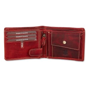 Tillberg wallet made from real leather with motorcycle motif 10x12x2.5 cm