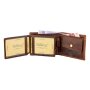 Tillberg mens wallet, wallet Adler 100% waterbuckle leather 10x12x2.5cm / smoke brown S-0565