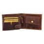 Tillberg mens wallet, wallet Adler 100% waterbuckle leather 10x12x2.5cm / smoke brown S-0565