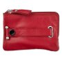 Tillberg key case made from real leather with belt clip 7x10,5x1 cm, red