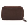 Surjeet-Reena unisex credit card case made from real leather 13 cm x 8,5 cm x 2 cm, dark brown