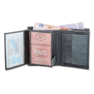 Mens wallet made of genuine leather 12.5x10x2 cm # 00012