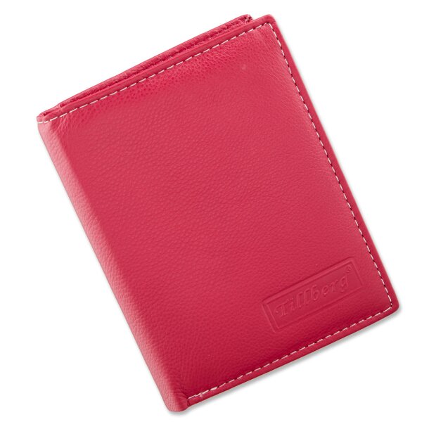 Tillberg wallet made of genuine leather 13x10x2.5 cm pink