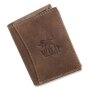 Wild Real Leder mens wallet made from real leather, dark brown