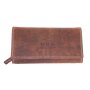 Wild Real Only!!! ladies wallet made from real leather 10 cm x 19 cm x 3 cm cognac