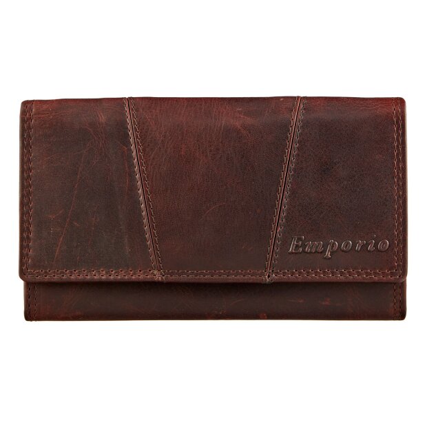 RobertO wallet made from real leather, dark brown