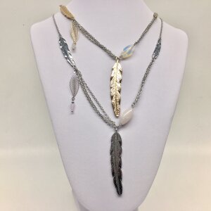 Venture ladies necklaces with many different pendants,...