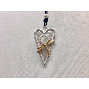 Venture Ladies Long Necklace Heart pendant with...