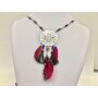 Venture Damen Lange Halskette mit Feder, L&auml;nge 86cm, Silber