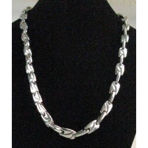 Stainless steel necklace 60 cm long 0,8 cm wide