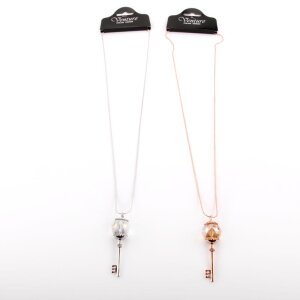 necklace with key chain, length 83cm