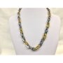 Stainless steel necklace silver+gold