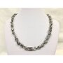 Stainless steel necklace 55 cm long 1 cm wide silber