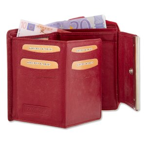 Tillberg ladies wallet leather 9x13x3 cm red