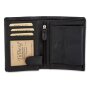 Unisex wallet made from real leather black