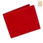 Real leather wallet red