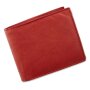 Wallet made from real leather 7,5 cm x 10 cm x 1 cm, cognac
