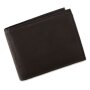 Wallet made from real leather 7,5 cm x 10 cm x 1 cm, dark brown
