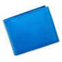 Wallet made from real leather 7,5 cm x 10 cm x 1 cm, royal blue