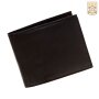 Real leather wallet dark brown