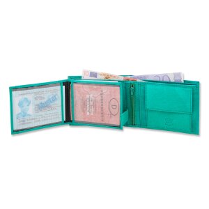 Leather wallet seablue