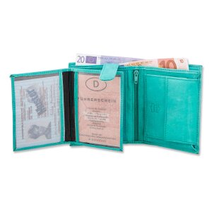 Surjeet Reena mens wallet / wallet / wallet / real leather wallet 12x9.5x2.5 cm # 00022 sea blue S-0623