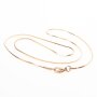 Stainless steel necklace 60 cm long 0,12 cm wide rose gold