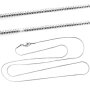 Stainless steel necklace 60 cm long 0,09 cm wide silver