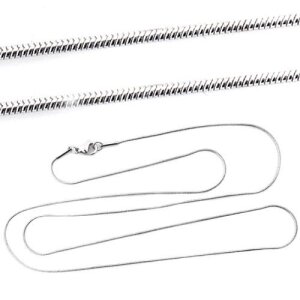 Stainless steel necklace 50 cm long 0,09 cm wide