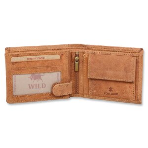 High quality and robust wallet made from real leather tan