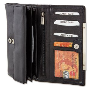 Tillberg ladies wallet made from real nappa leather 10 cm x 17 cm x 3 cm black